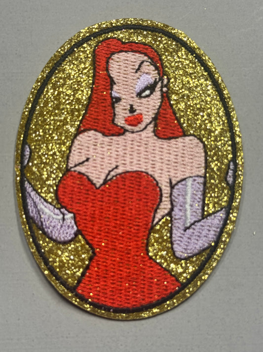 Jessica Rabbit Glitter Patch-Full Pose