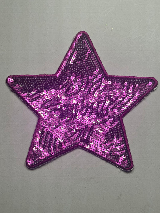 "Purple Glitter Star Patch"