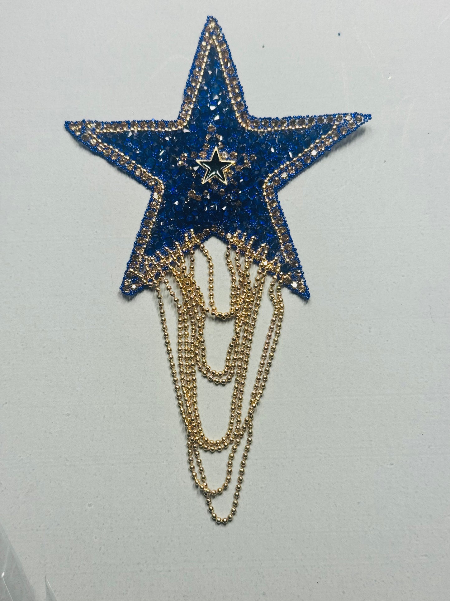 blue star w/gold chain