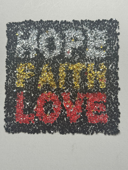 HOPE FAITH LOVE STONE