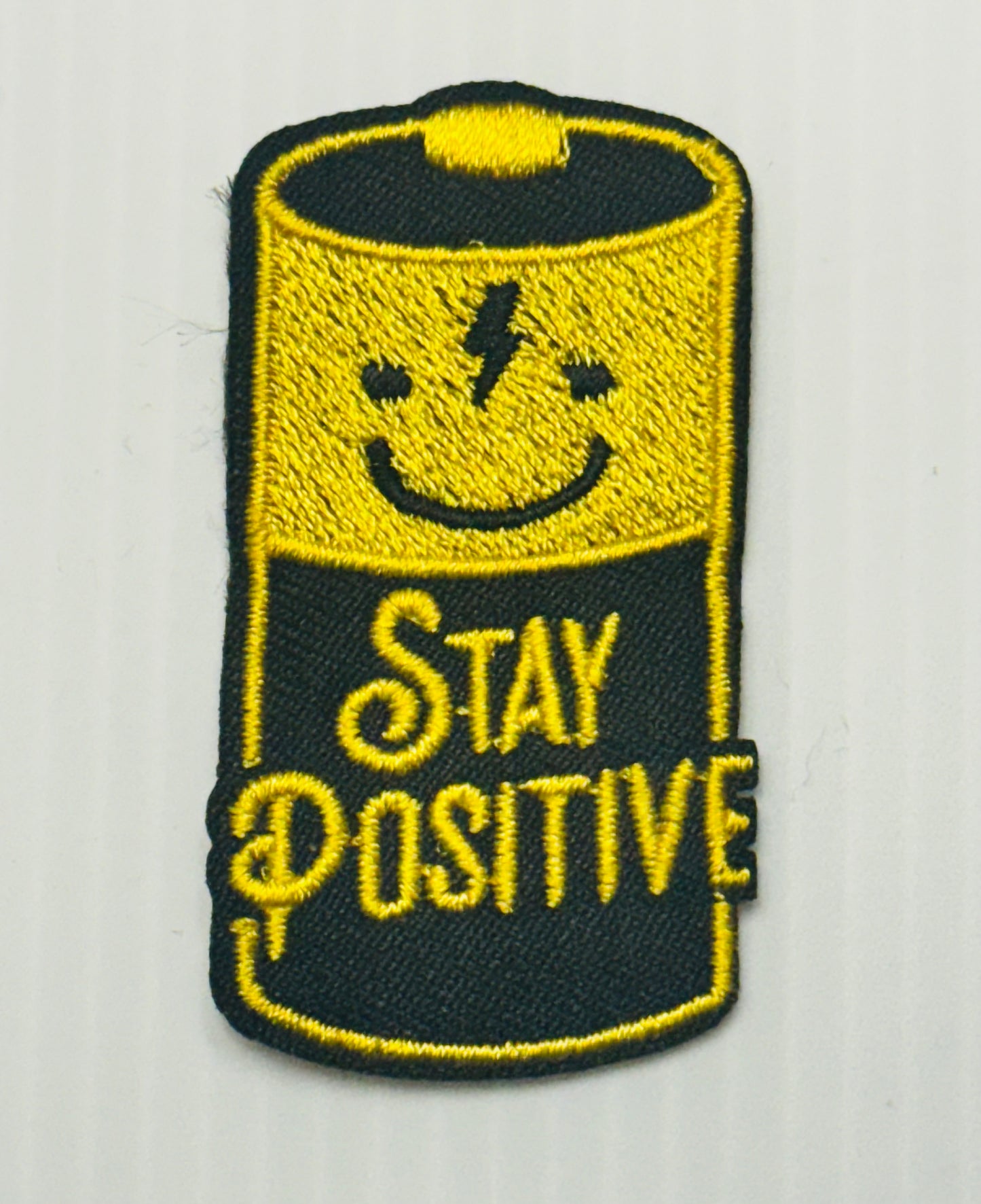 Stay Positive Battery Patch – Iron-On