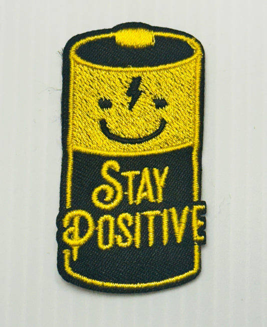 Stay Positive Battery Patch – Iron-On