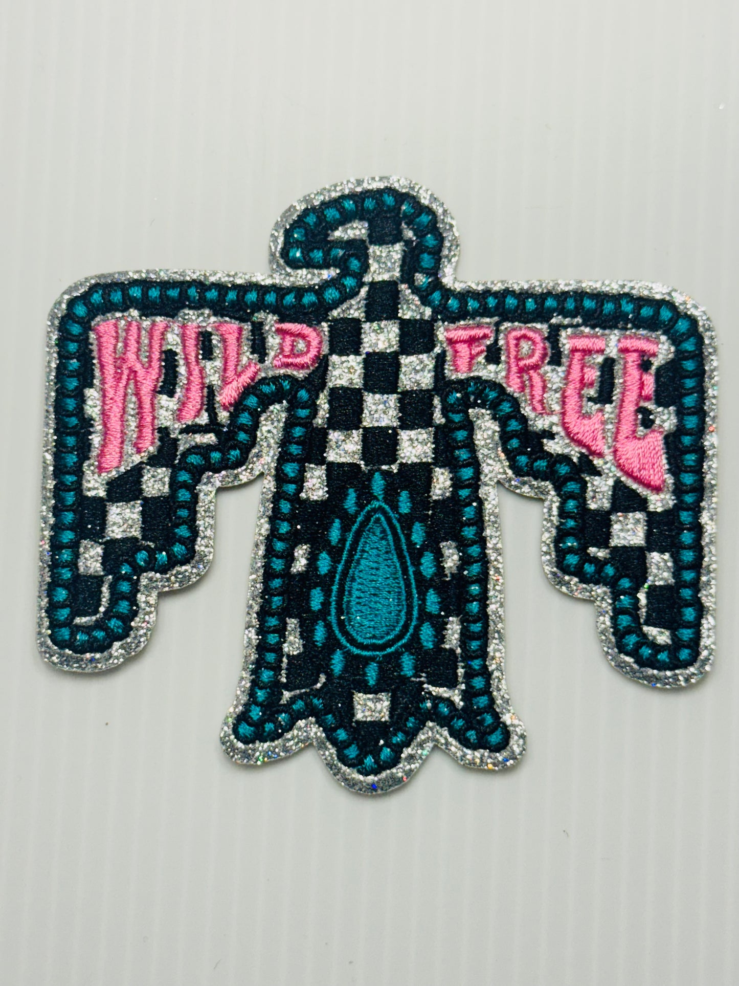 “Wild Free” Thunderbird Glitter Patch