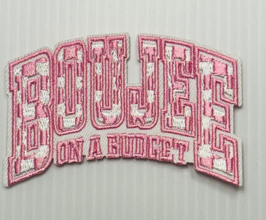 Boujee on a Budget – Pink Check Patch