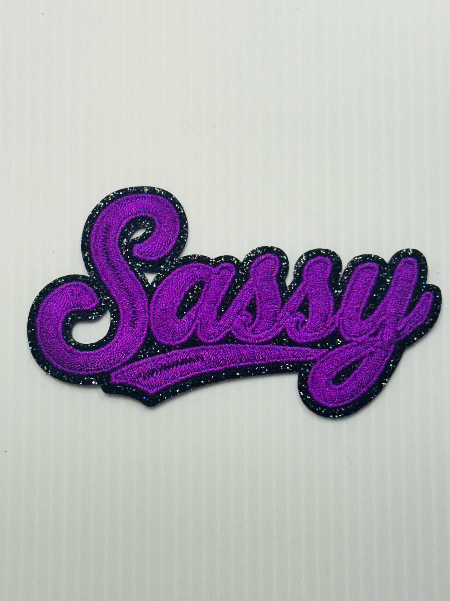 Sassy Patch – Purple Glitter Edge