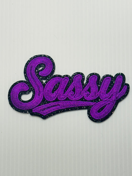 Sassy Patch – Purple Glitter Edge