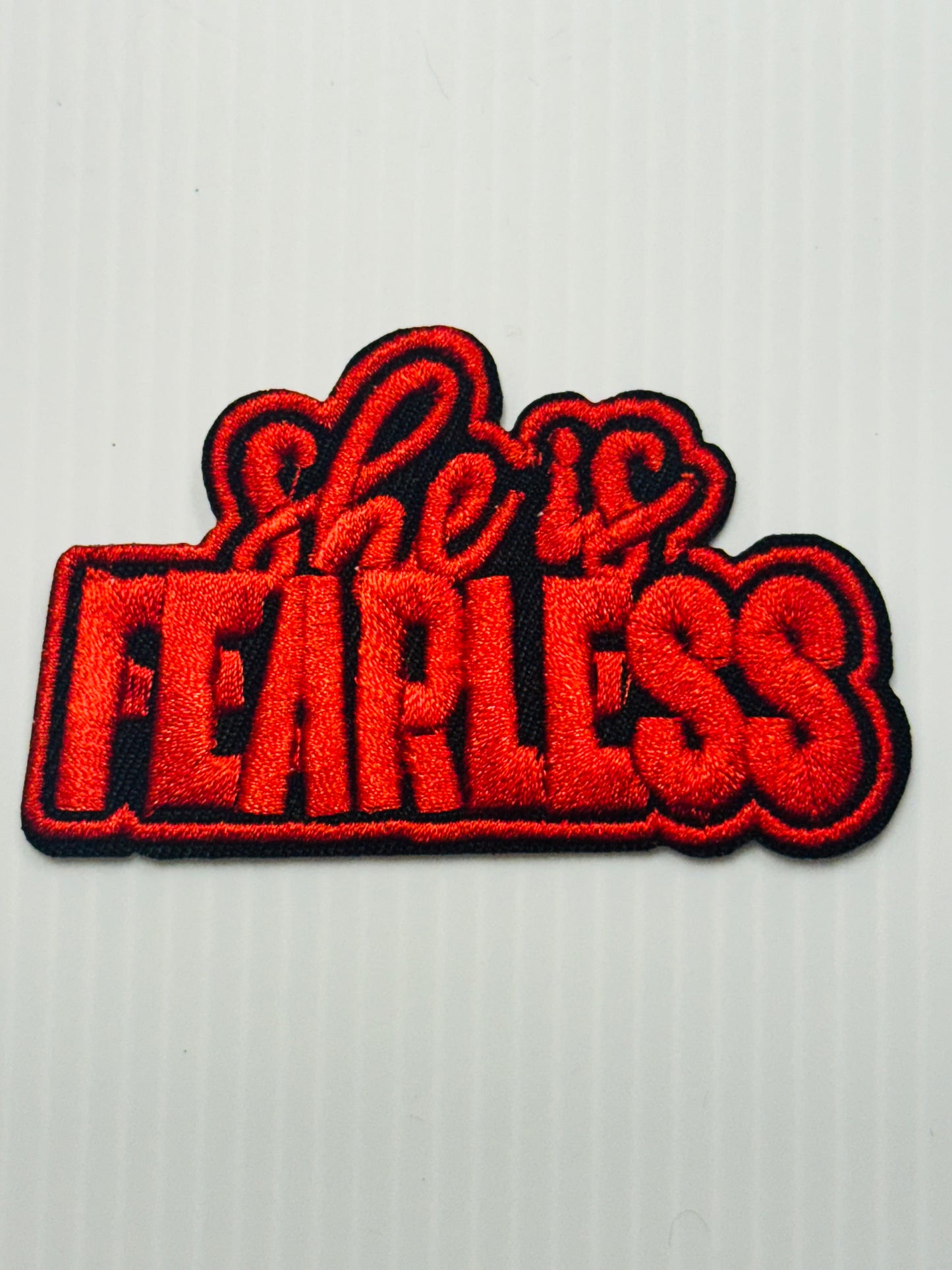 "She Is Fearless" Patch – Red