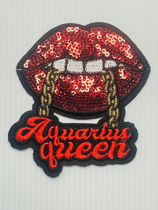 Aquarius Zodiac Lips Patch