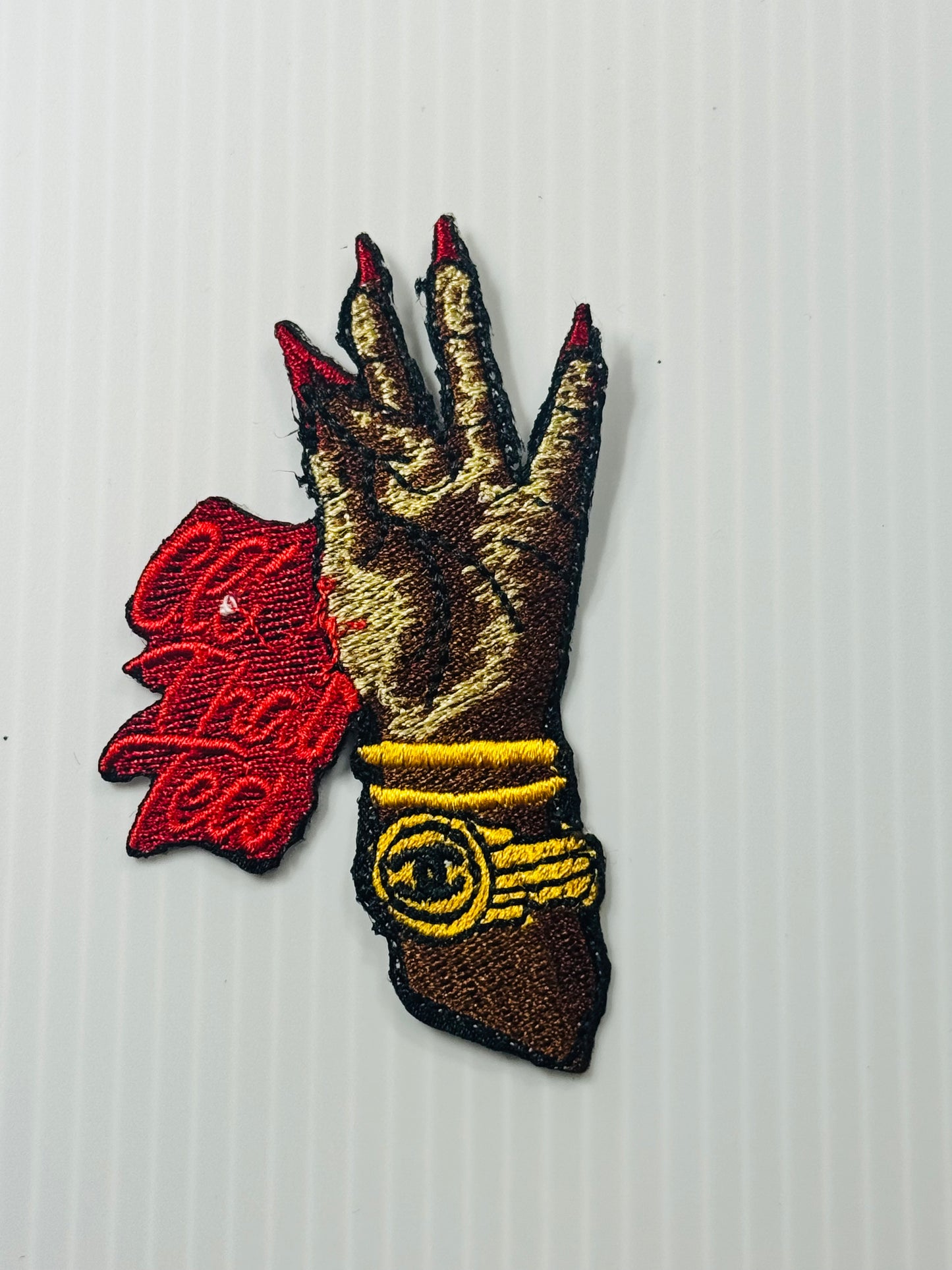 Clock That Tea – Red Nails CC Patch