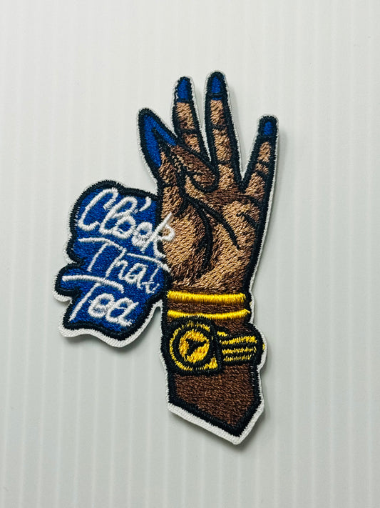 Clock That Tea – Blue Nails Patch