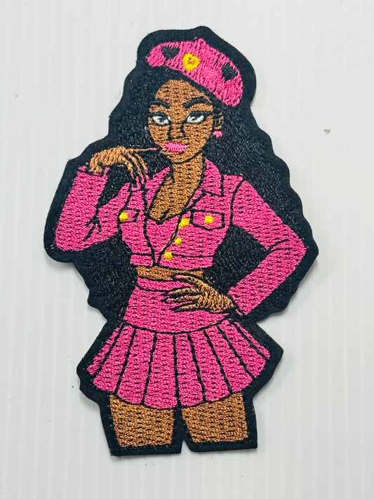 LADY DRESSED IN PINK