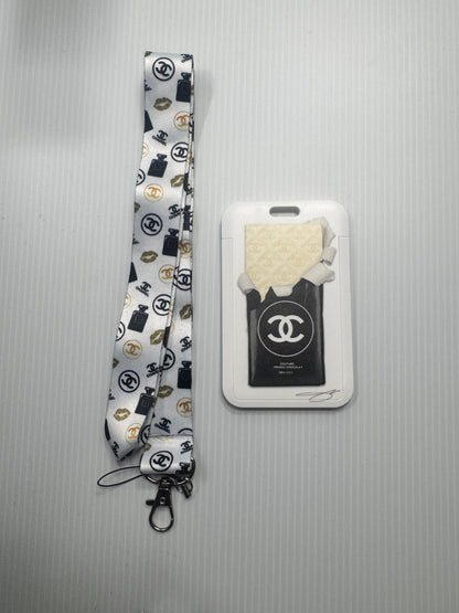 CC CREAM/BLK CANDY BAR 2PC LANYARD