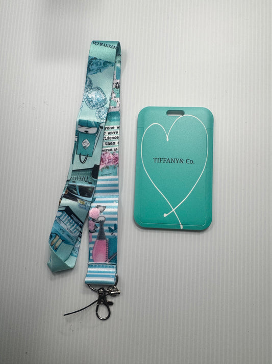 TIFFANY HEART 2PC LANYARD