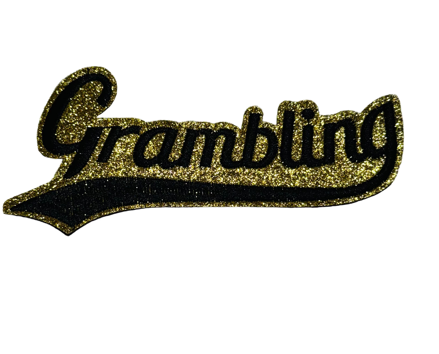 Grambling Glitter Script Iron-On Patch