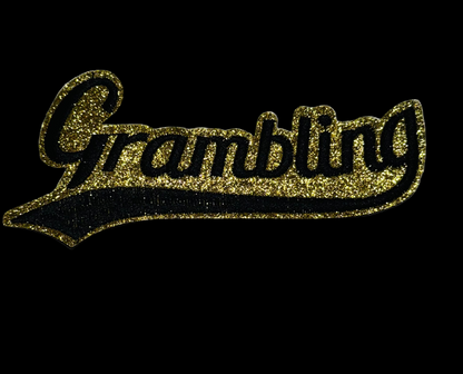 Grambling Glitter Script Iron-On Patch