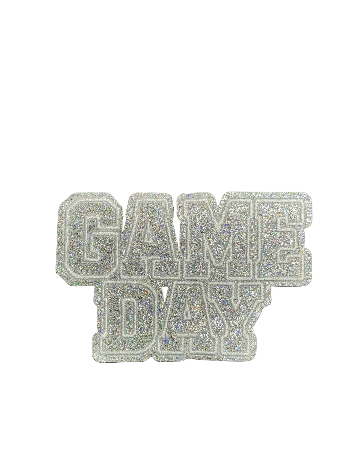 GAME DAY Glitter Iron-Patch Silver