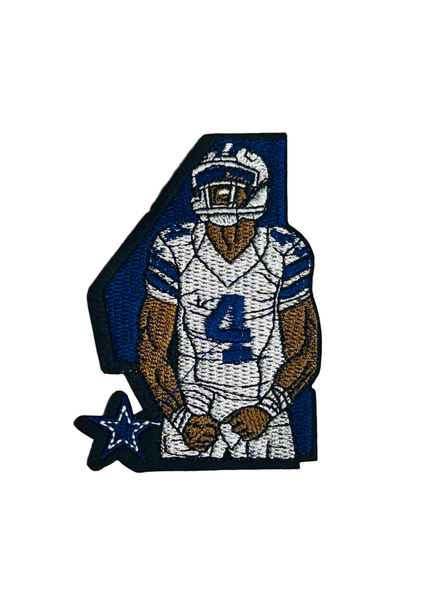 Dallas QB #4 Iron-On Patch