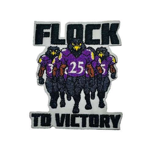 Ravens Flock To Victory Iron-On Patch