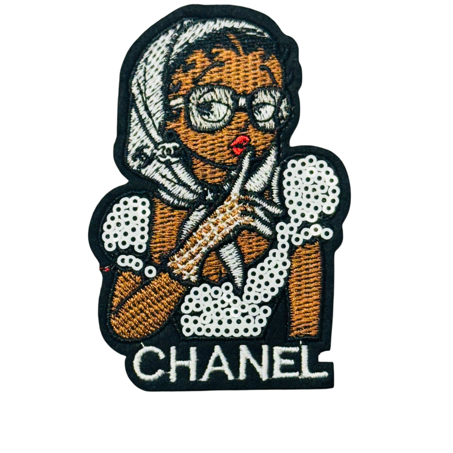 CC White Sequin Betty W/ Scarf