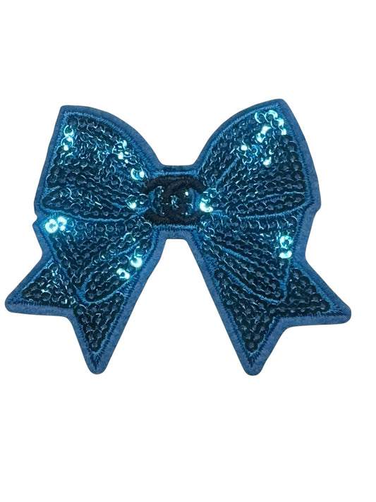 CC BLUE SEQUIN BOW