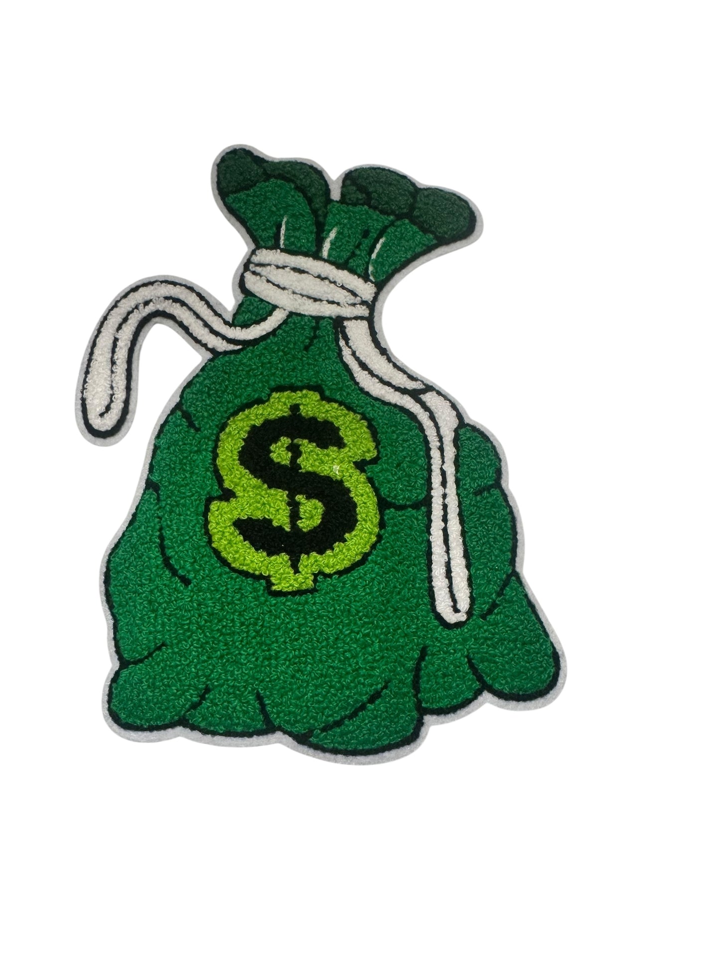CHENILLE MONEY BAG IRON-ON PATCH