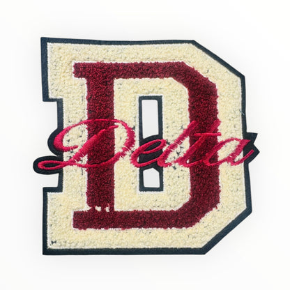 Delta Chenille Letter Patch – Varsity Style