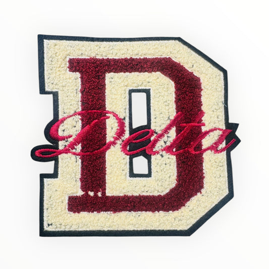 Delta Chenille Letter Patch – Varsity Style