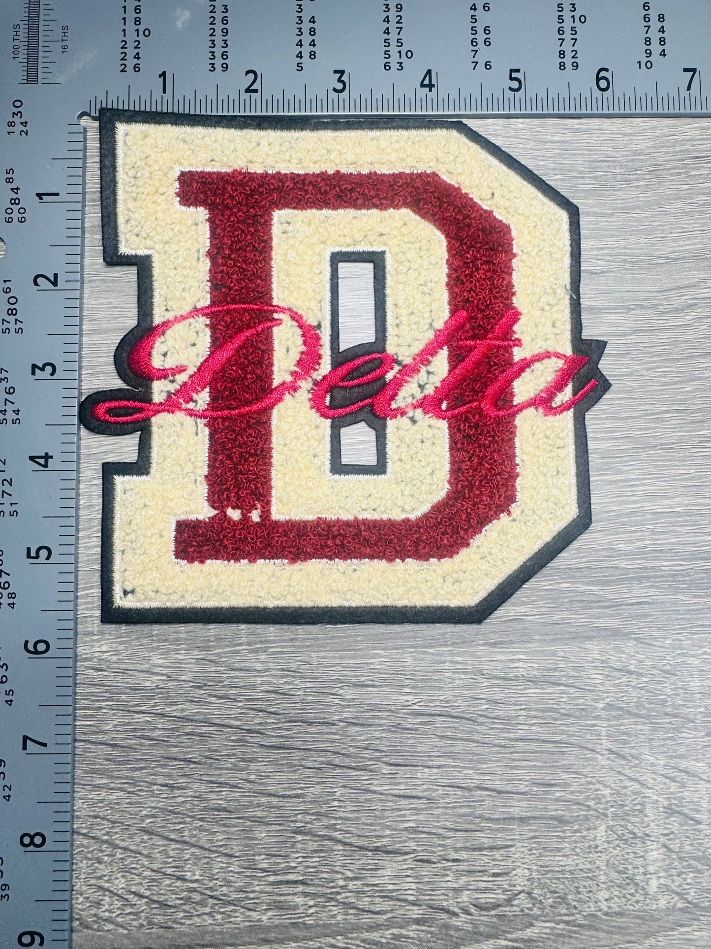 Delta Chenille Letter Patch – Varsity Style