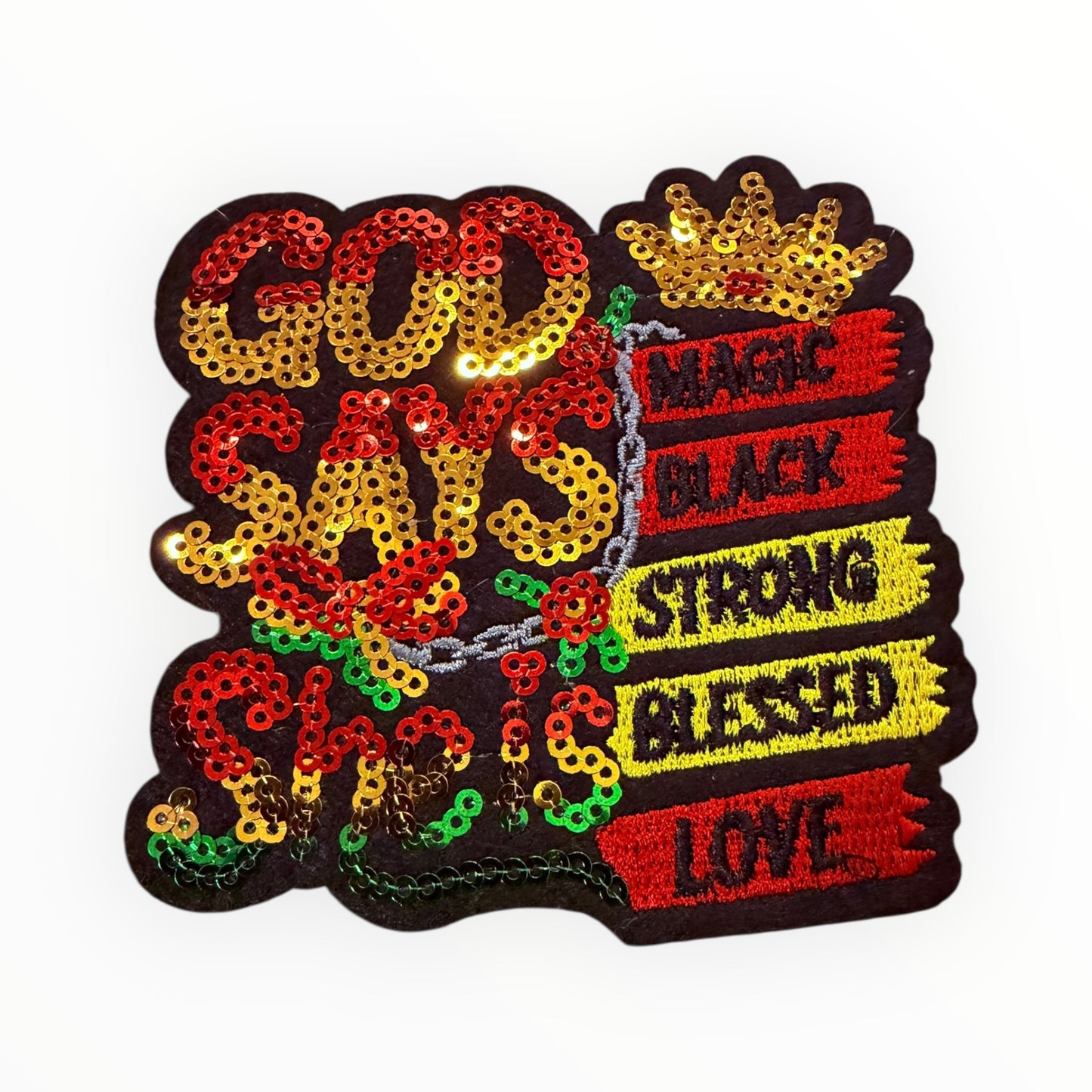 God Says She Is Embellished Faith Patch