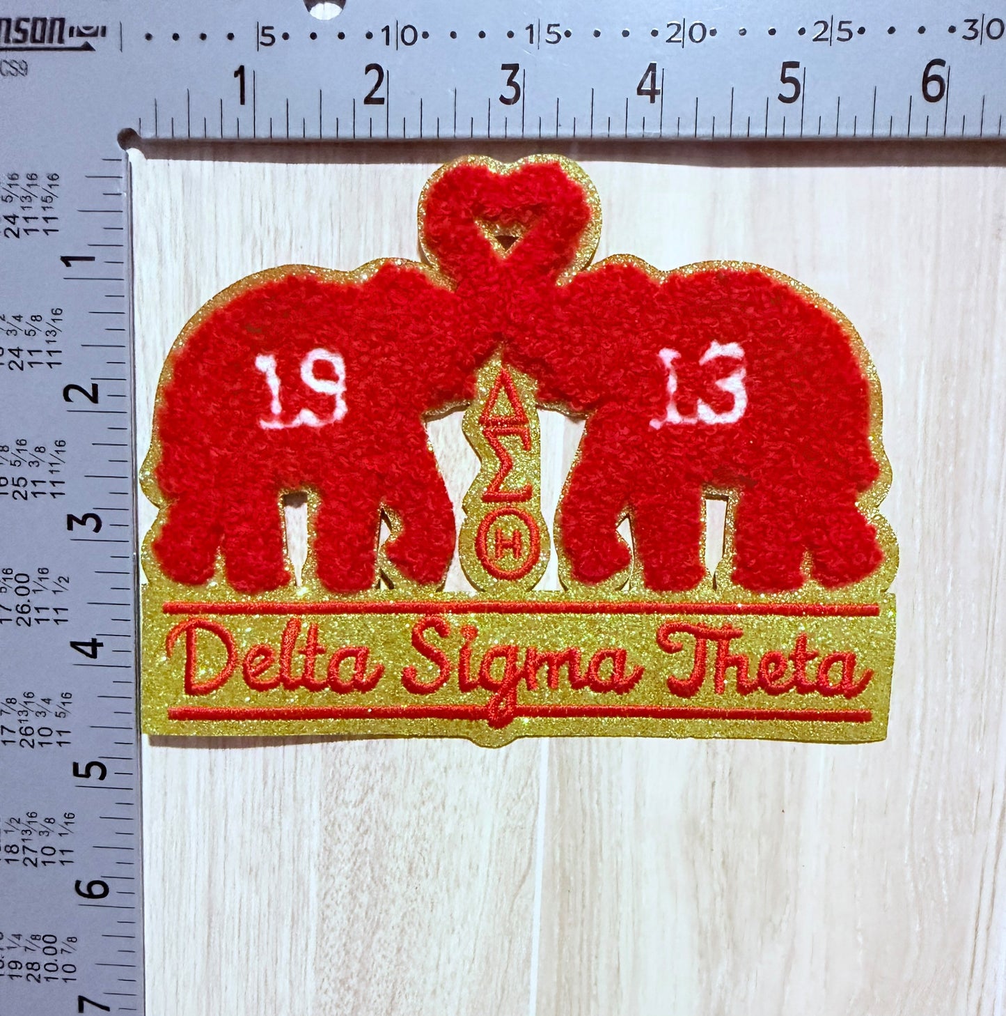 Delta Elephant 1913 glitrer medium size patch
