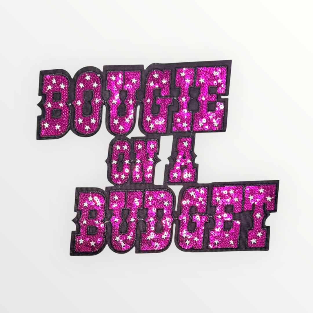 Bougie On A Budget Sequin LARGE Patch