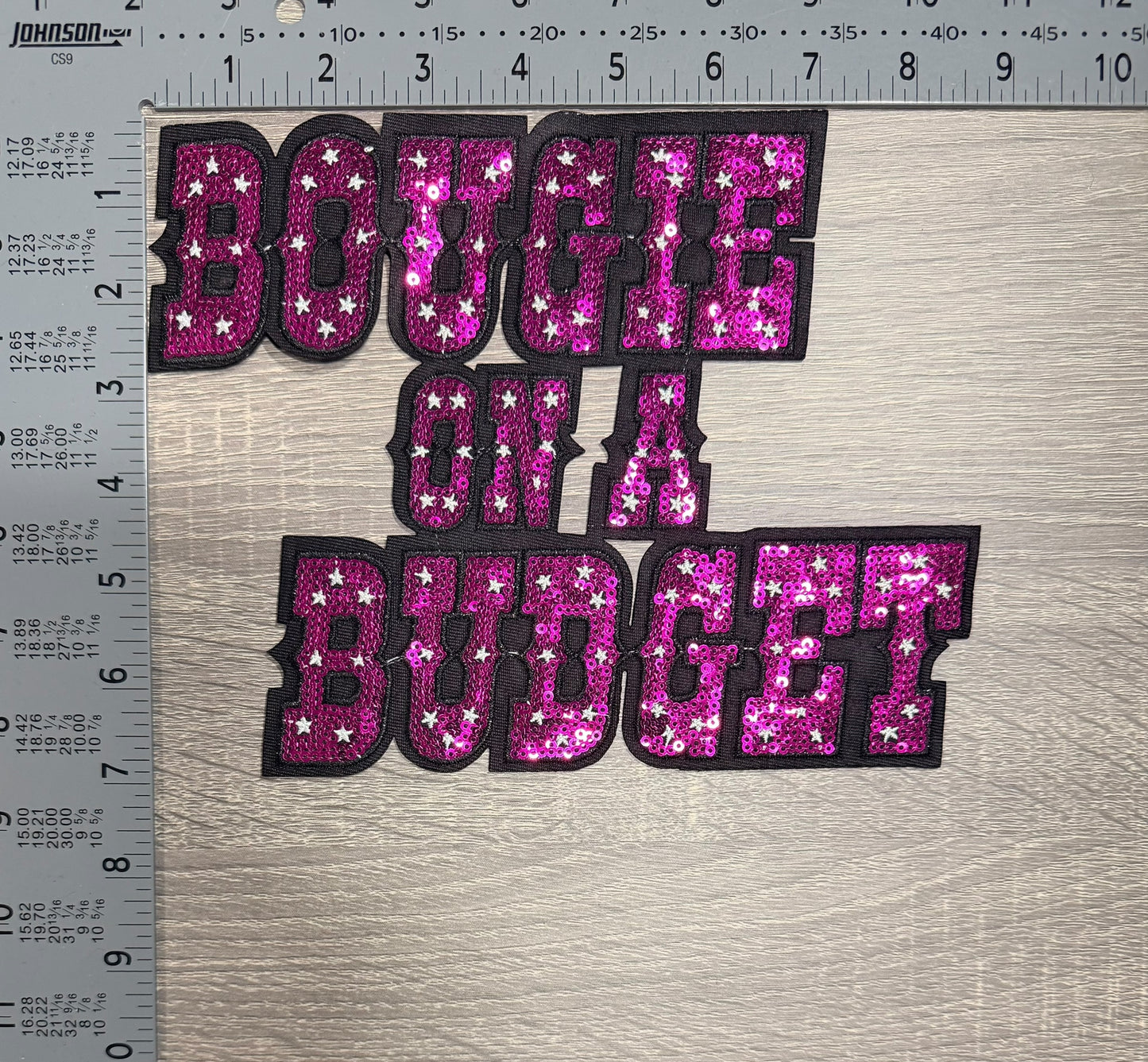 Bougie On A Budget Sequin LARGE Patch