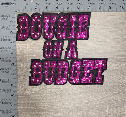 Bougie On A Budget Sequin LARGE Patch