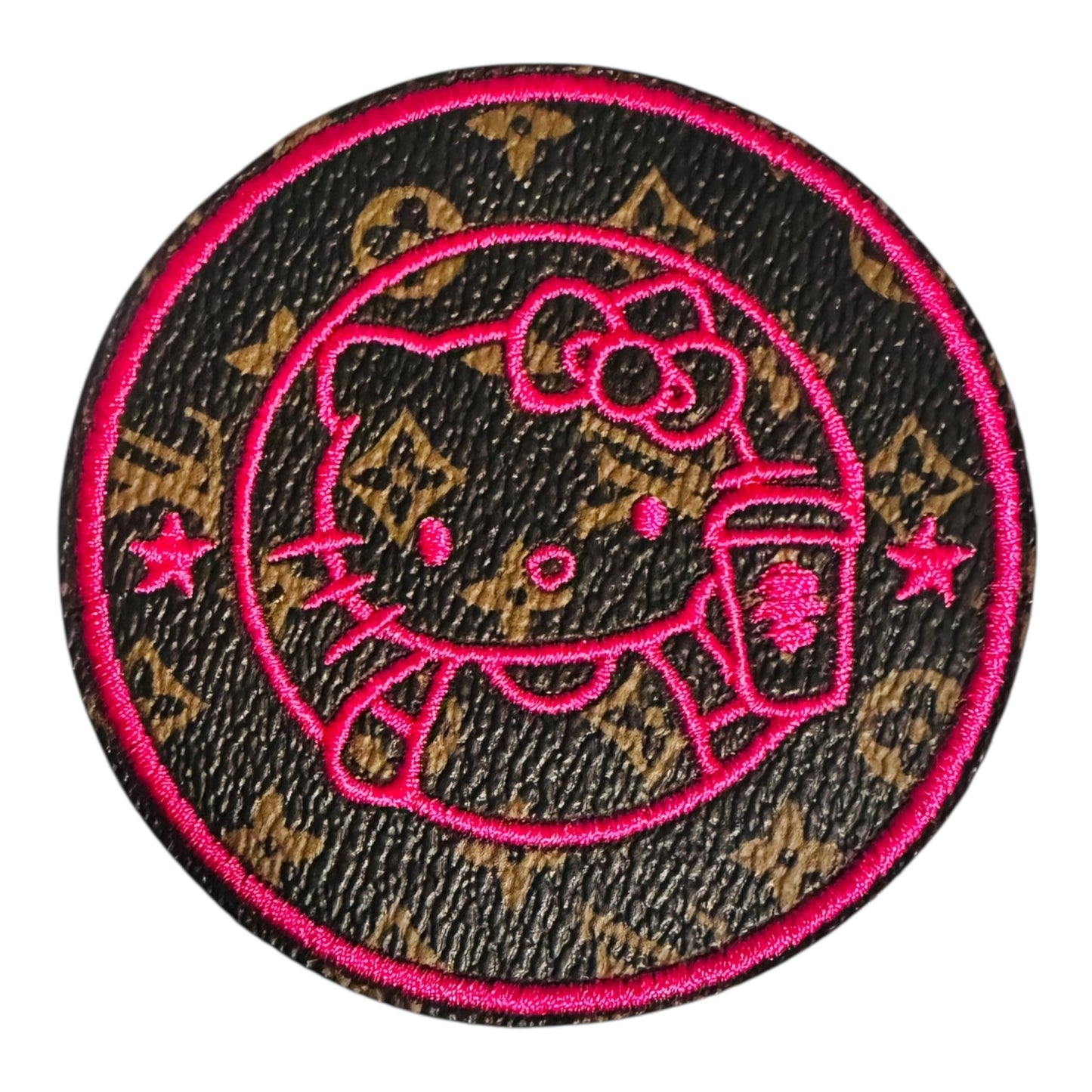 LV-INSPRED BROWN/PINK FAUX HELLO KITTY