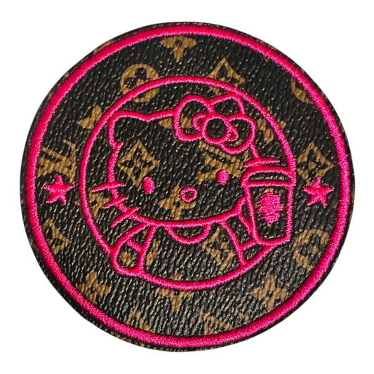 LV-INSPRED BROWN/PINK FAUX HELLO KITTY