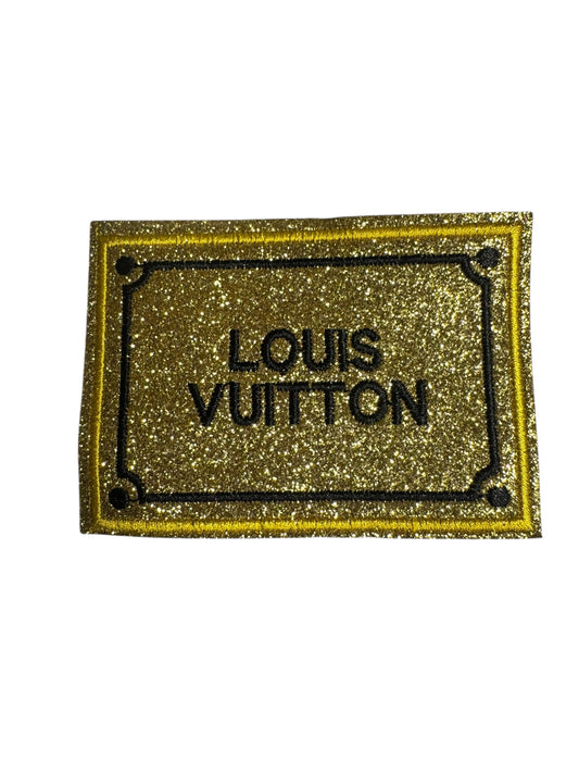 LV-INSPIRED  GOLD GITTER SQUARE