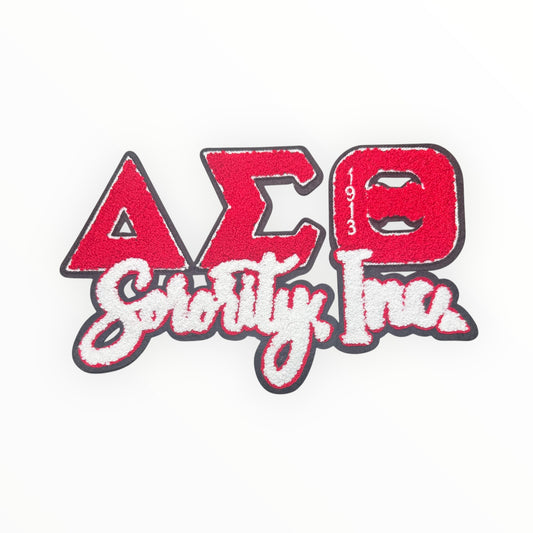 Delta Sigma Theta ΔΣΘ Sorority Patch – Red & White