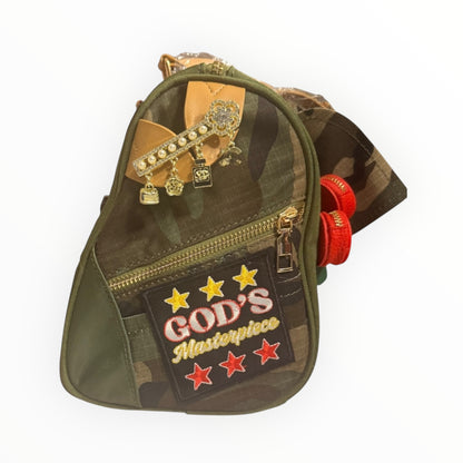 Custom Embellished Speedy-Style Handbag