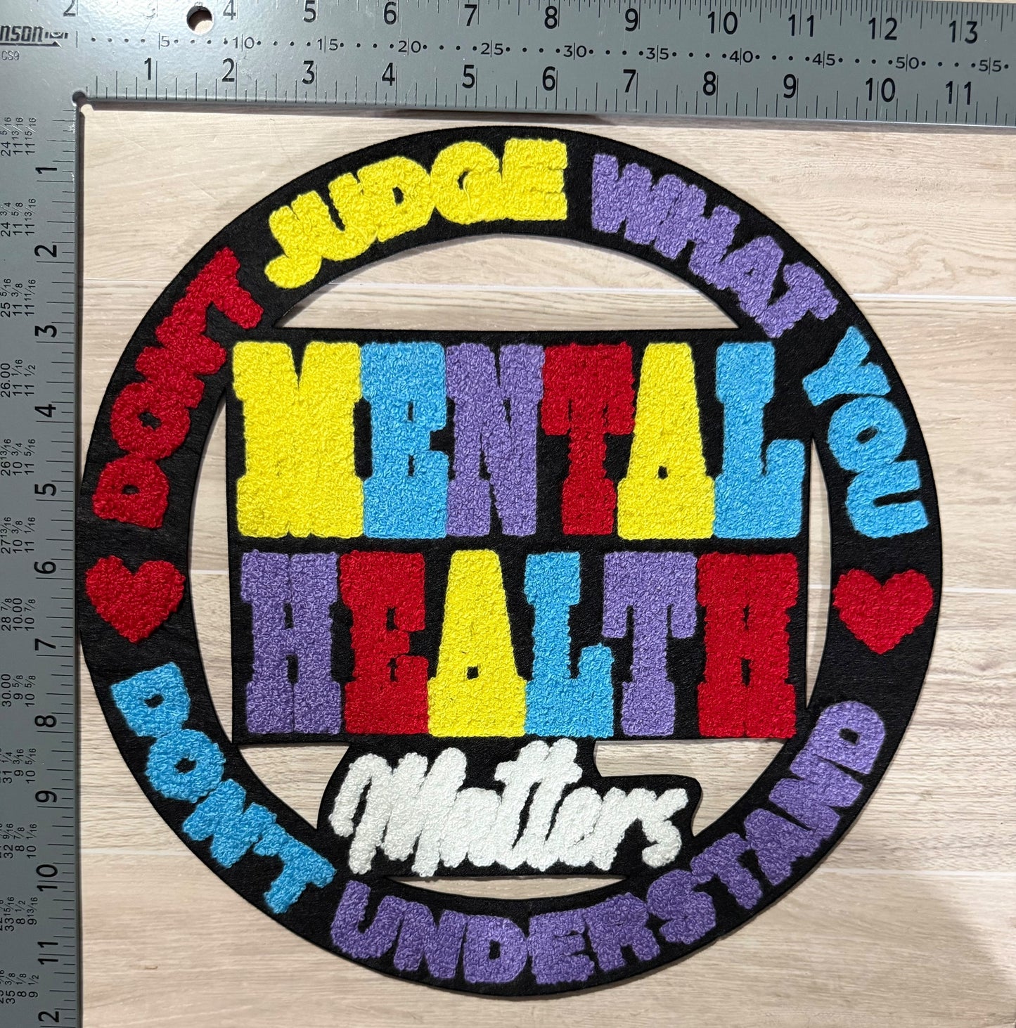 Mental health matters chenille patch