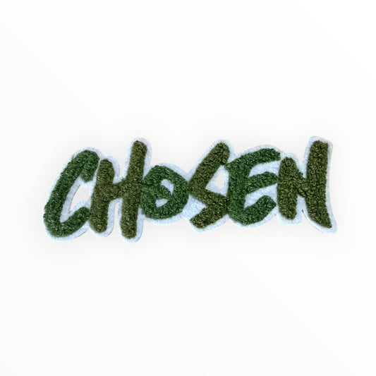 Chosen chenille patch olive