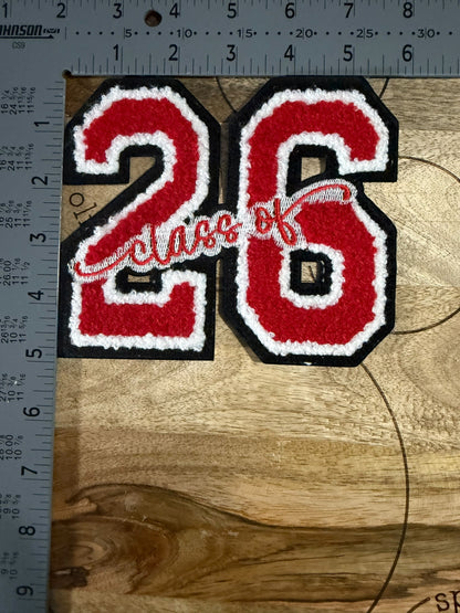 Class of 26 chenille number patch