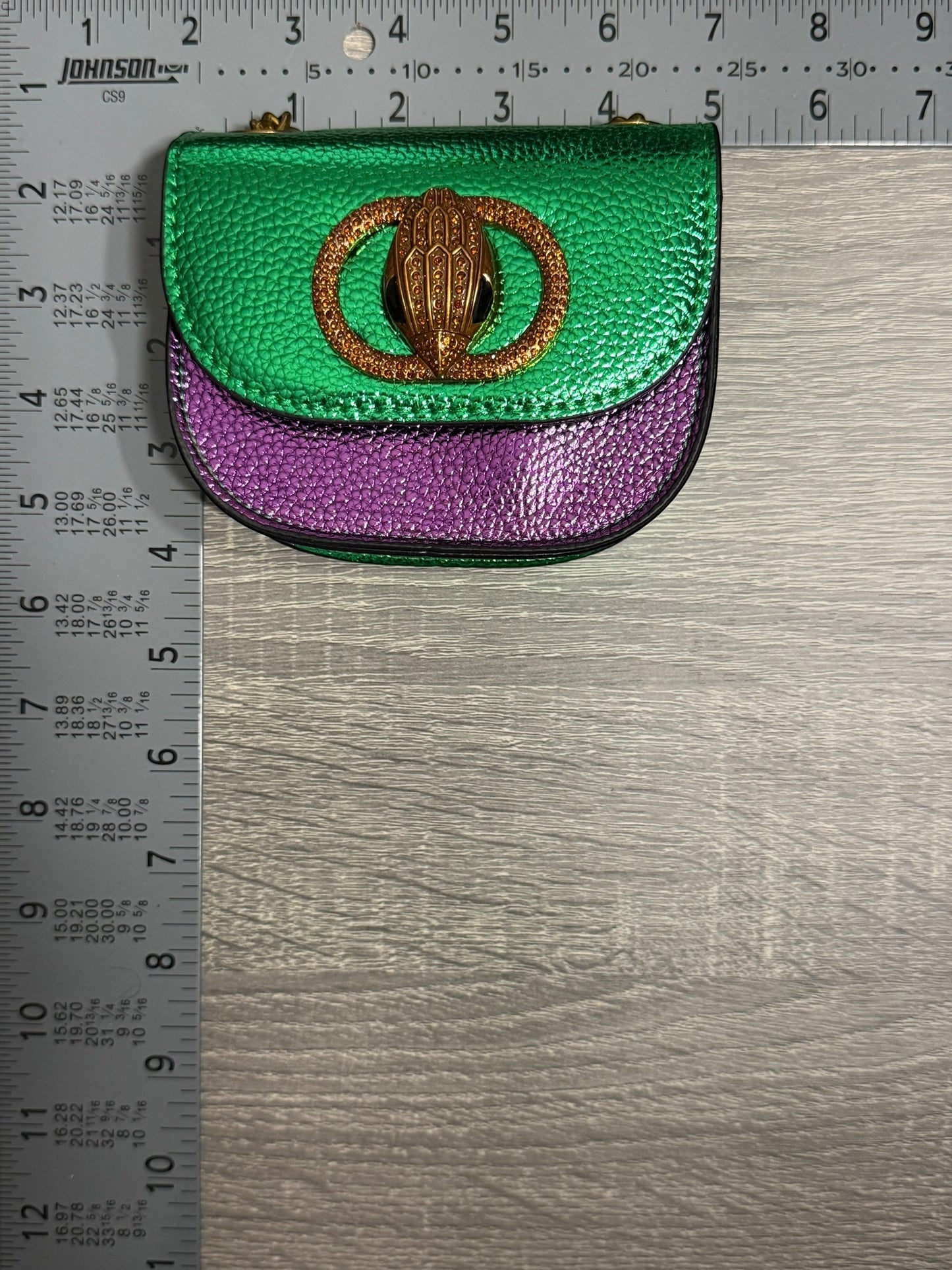 KG Emerald Luxe Colorblock Mini Chain Crossbody Bag