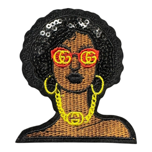 GG-INSPIRED SEQUIN AFRO LADY