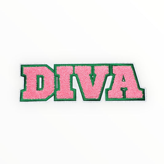 DIVA Chenille Patch (Pink & Green)