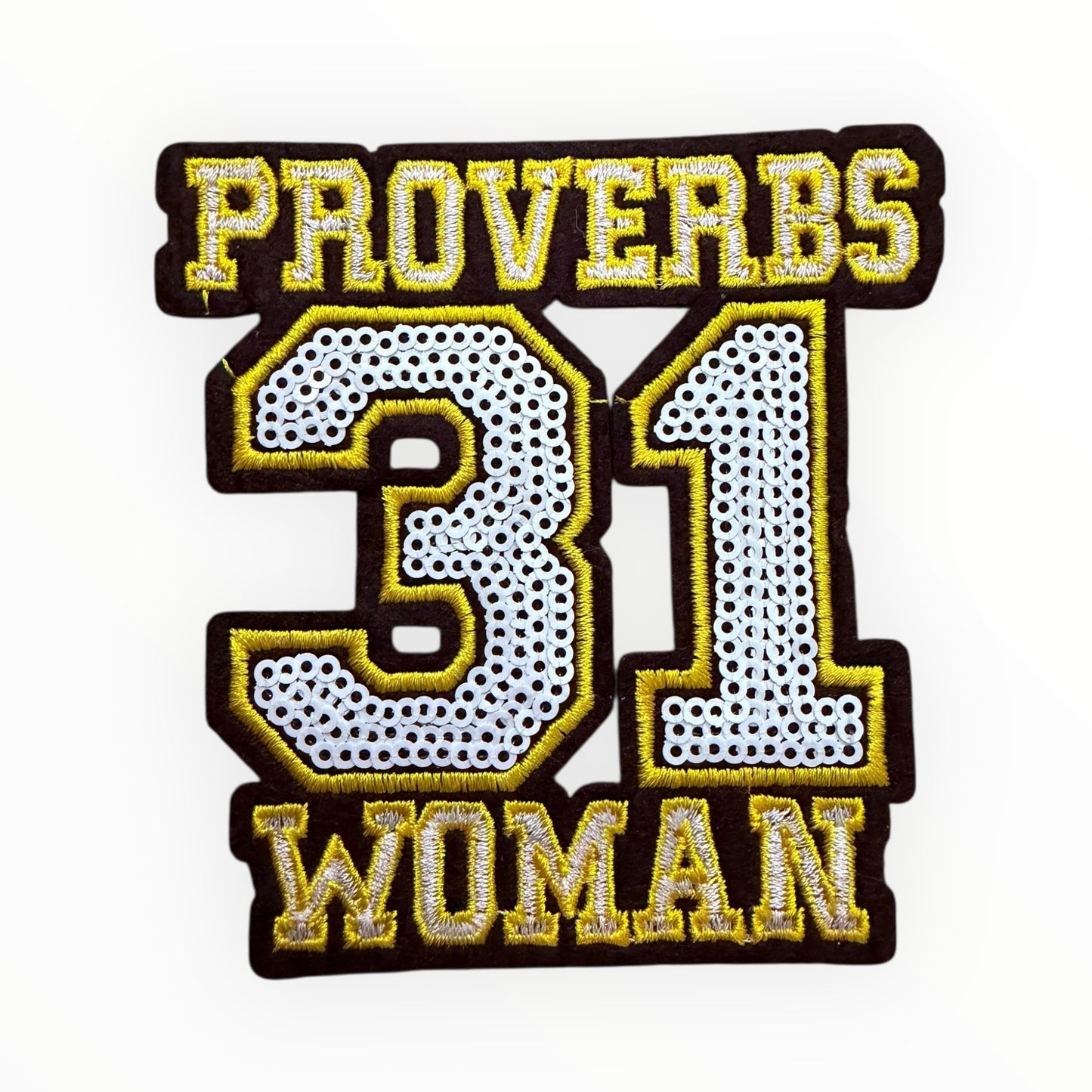 Proverbs 31 Woman Sequin Patch