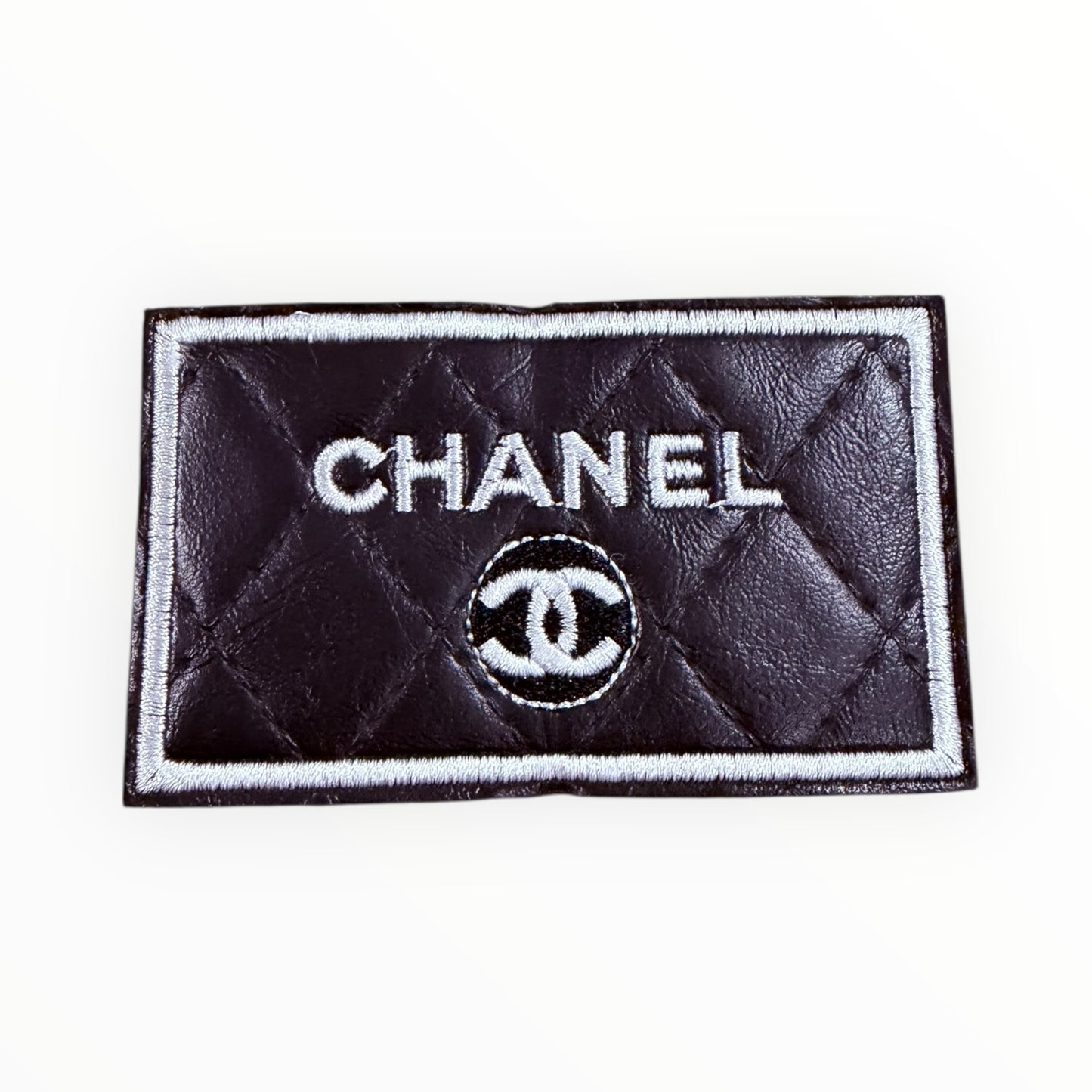 Faux black luxury-inspired rectangle patch