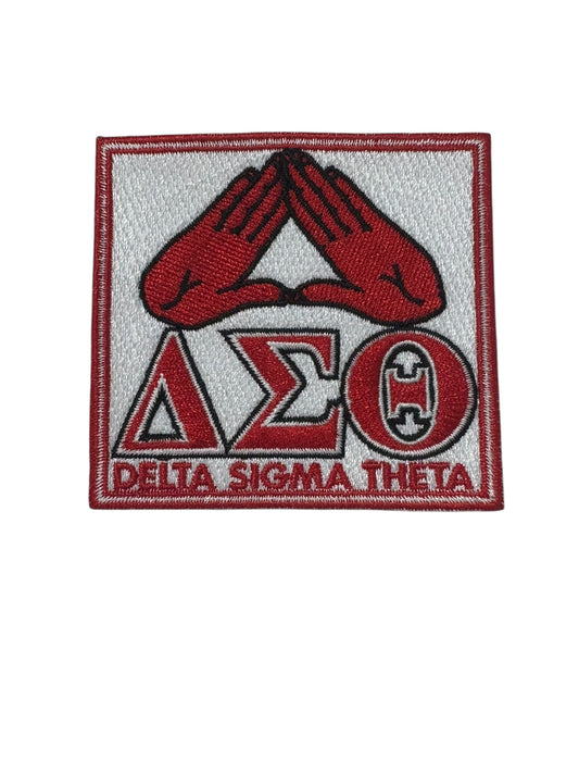 DELTA WHITE/RED WORDNPATCH