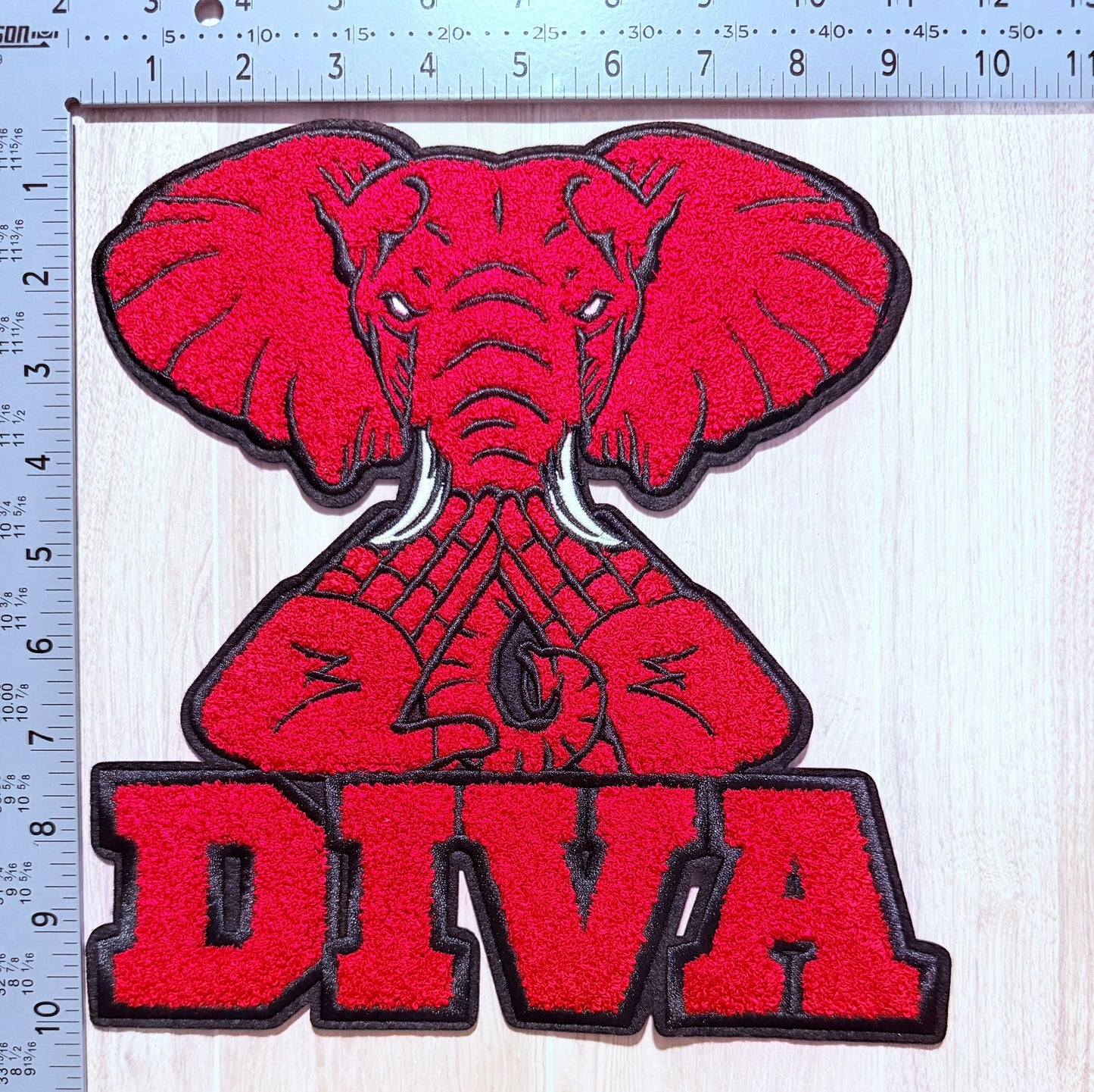 Delta Diva chenille statement patch