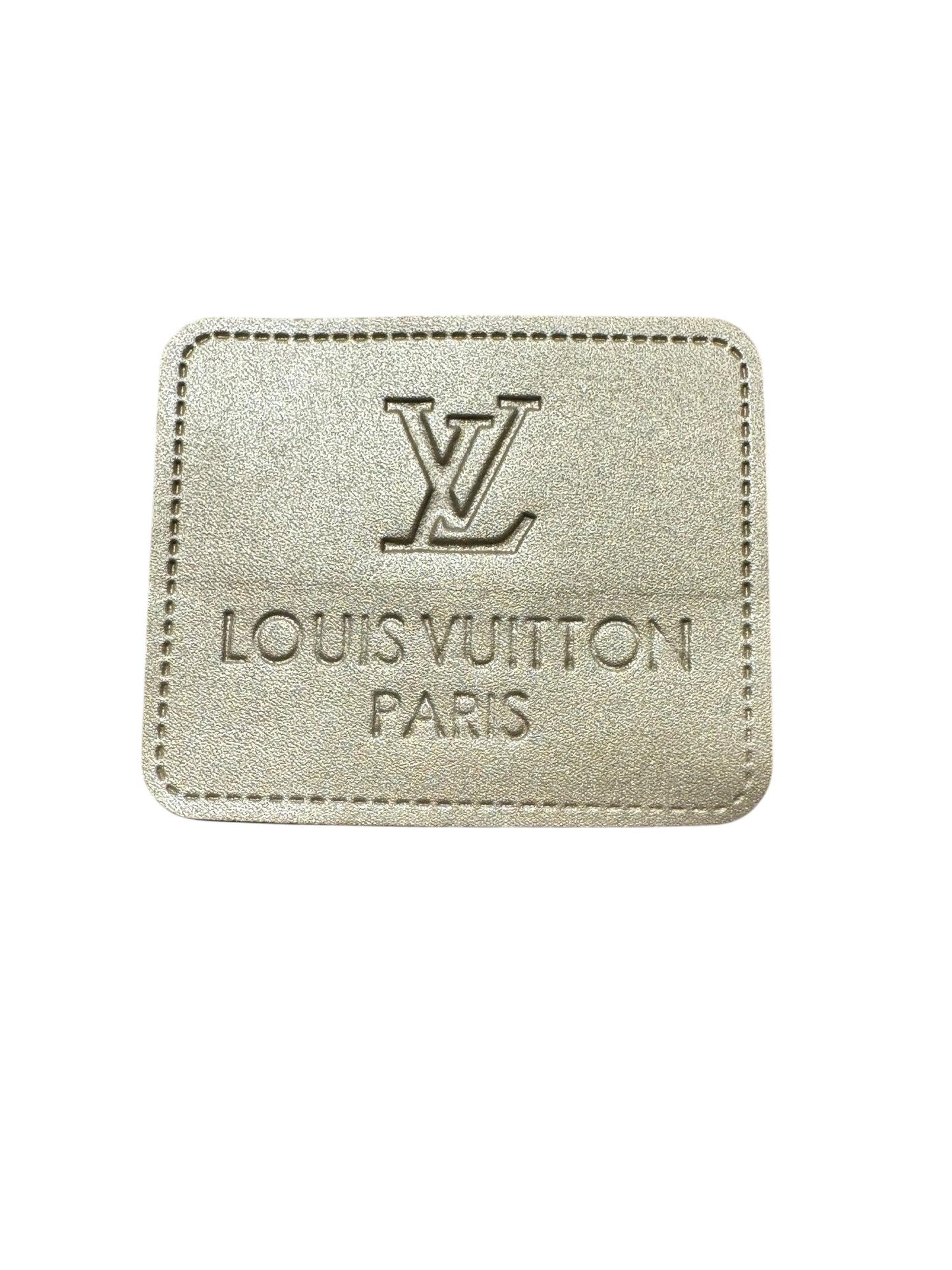 LV-INSPIRED GOLD LEATHER TAGS