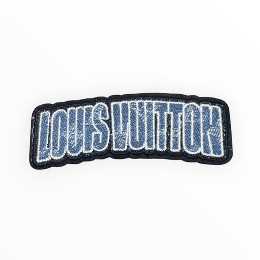 Bold Lettering Denim Appliqué